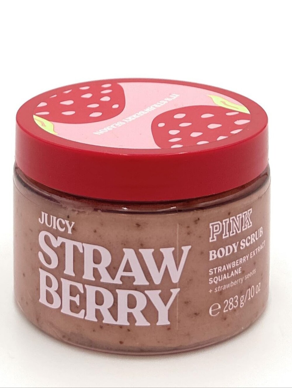 PINK Victoria's Secret Juicy Strawberry Body Scrub 10oz NEW RARE